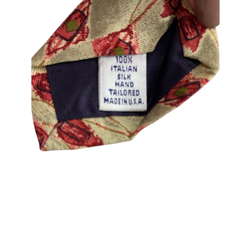 Paul Fredrick‎ Mens Geometric 100% Italian Silk Necktie MADE in USA - Picture 6 of 12